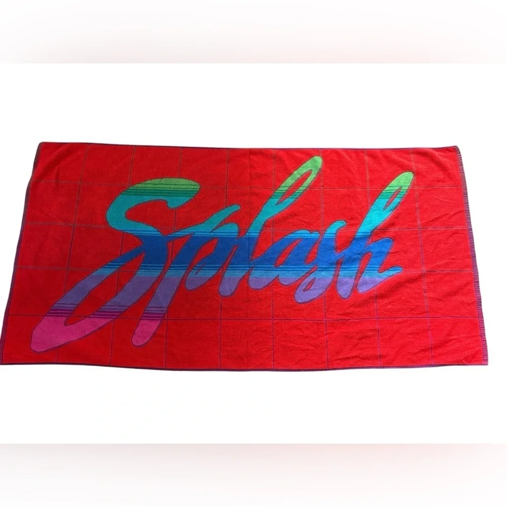 VTG Royal Terry International Cotton Blend SPLASH Beach Towel Brazil 60X30